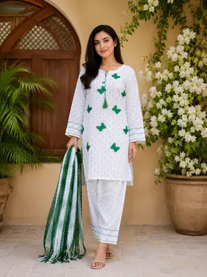 14 August 3 Pcs Women's Stitched Fancy Embroidered Suit