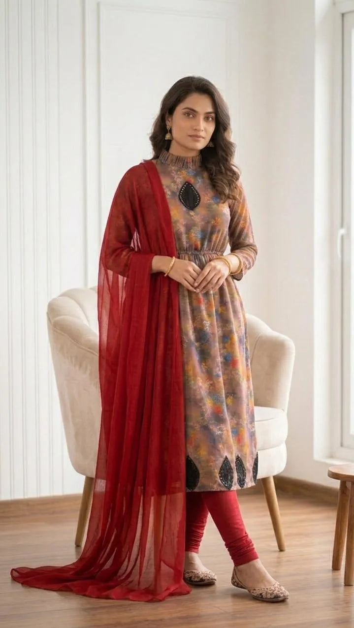 Printed kurta set 3pcs