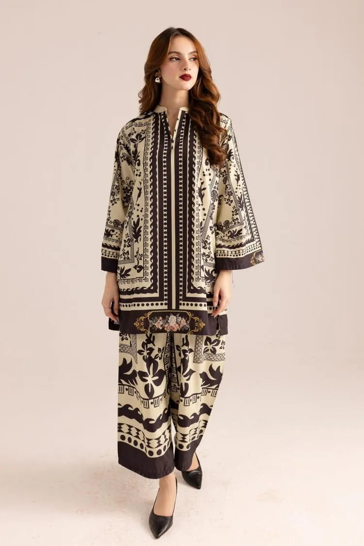 Full printed swiss lawn suit