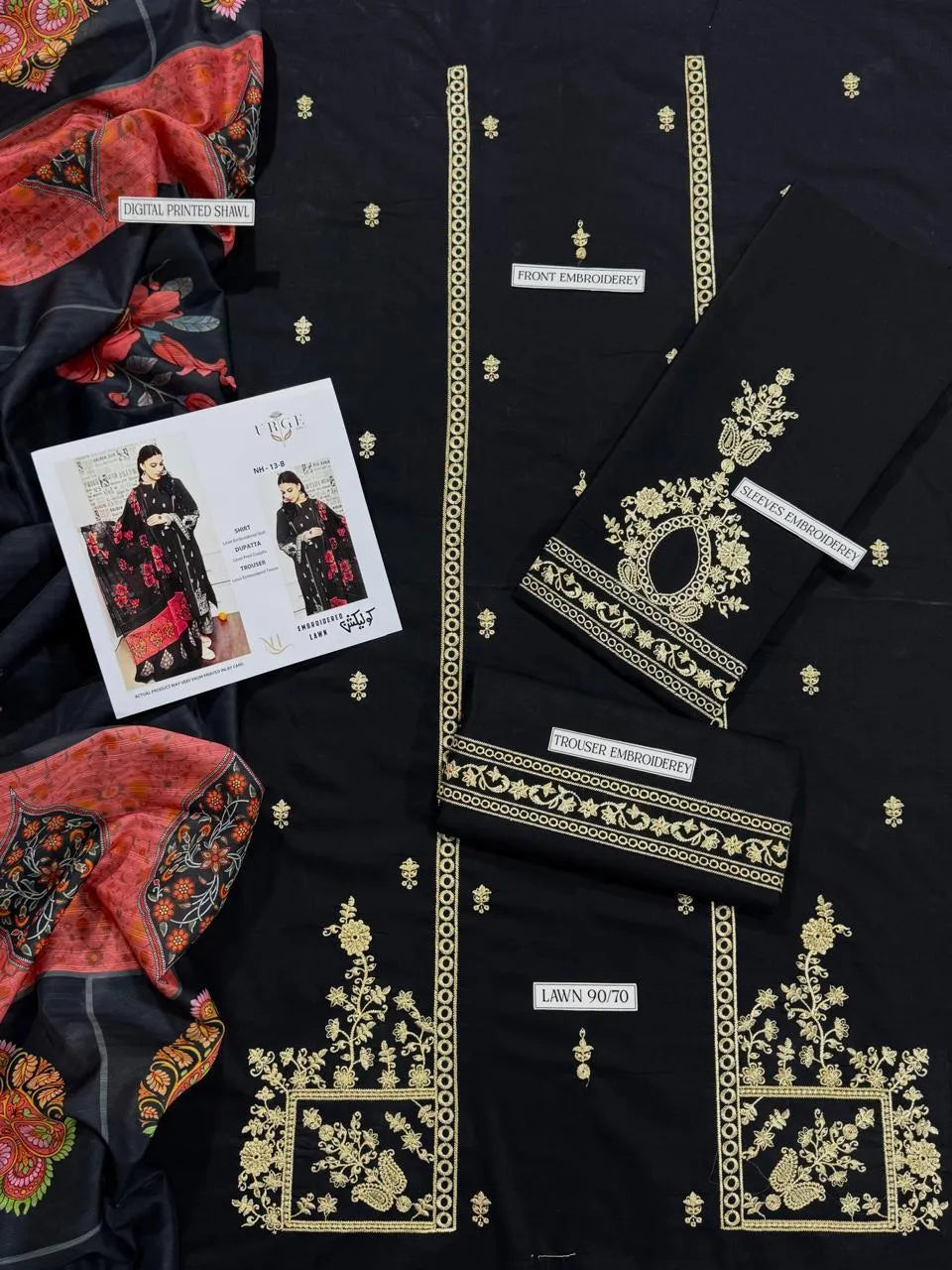 Embroidered lawn 3 Pcs unstitched