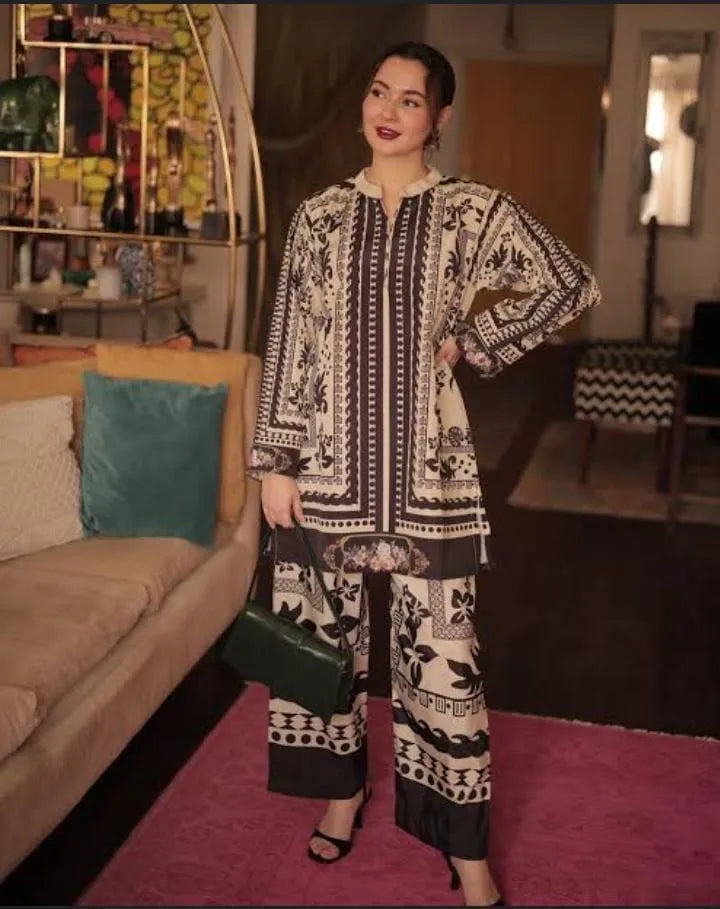 Full printed swiss lawn suit