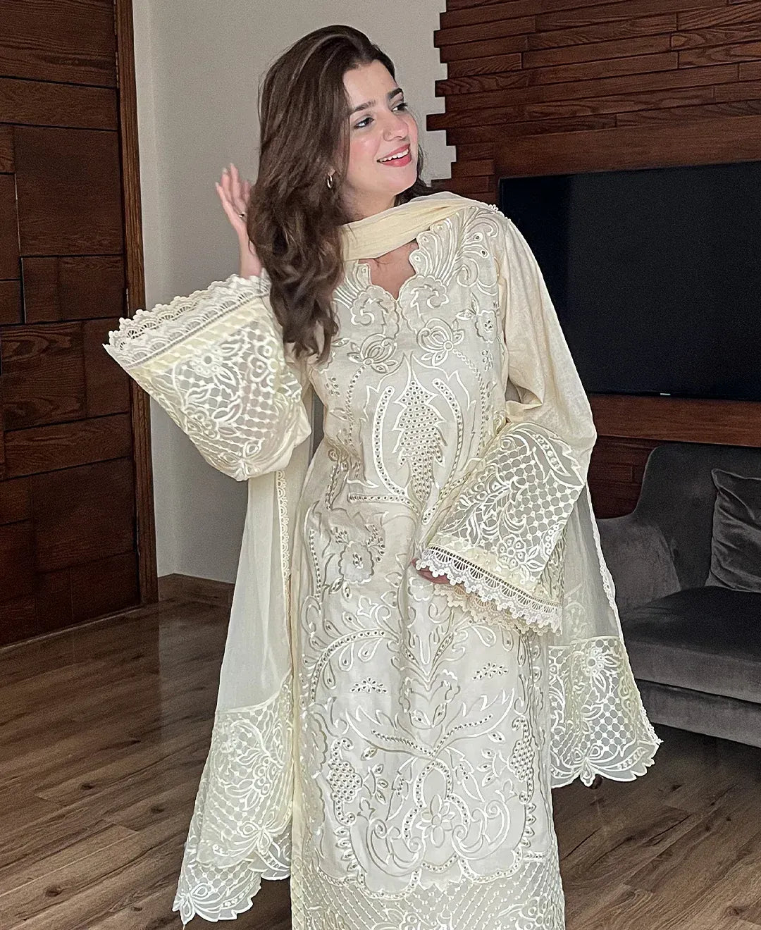 Ras Malai stitched cotton lawn suit