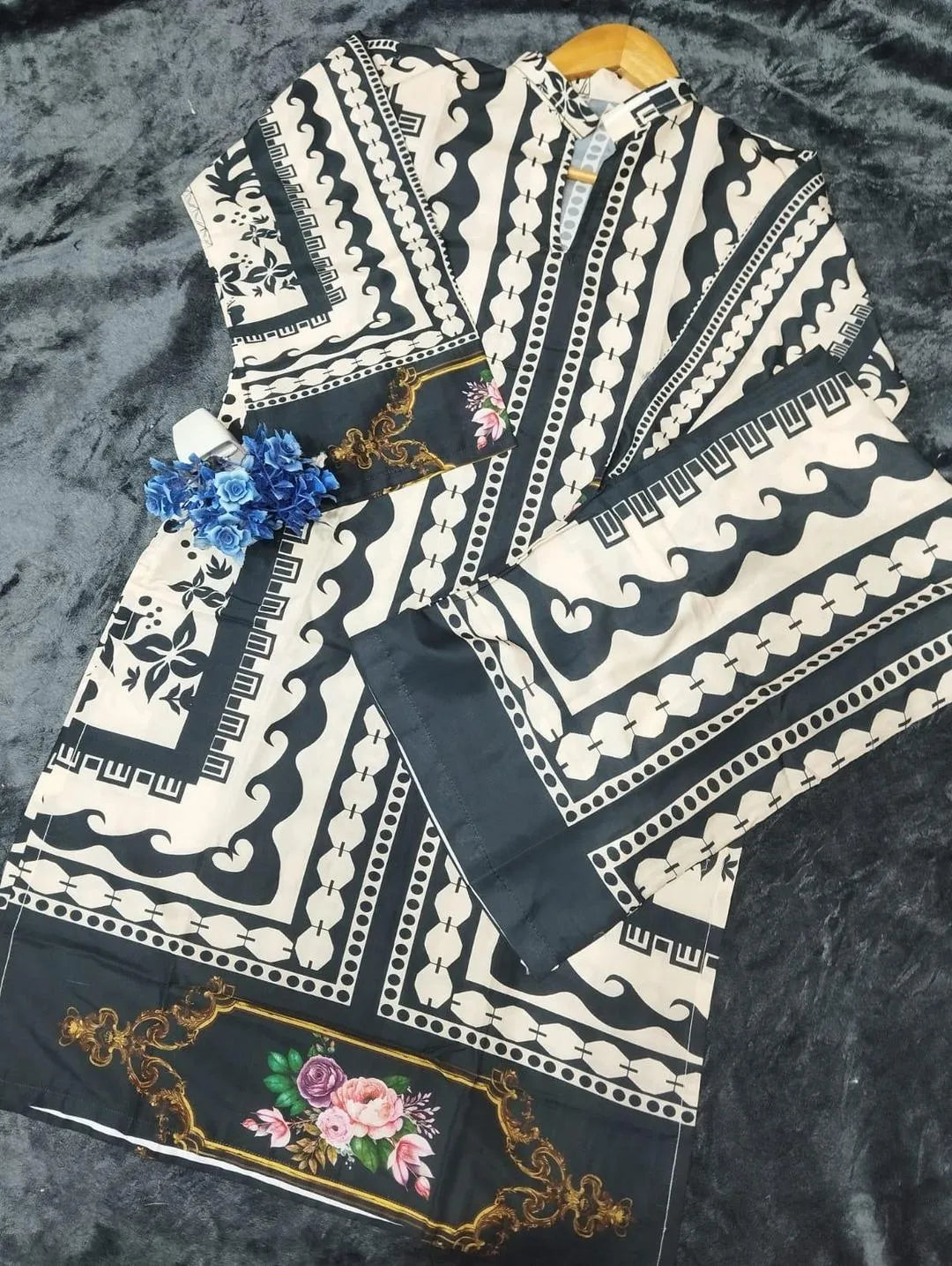 Full printed swiss lawn suit