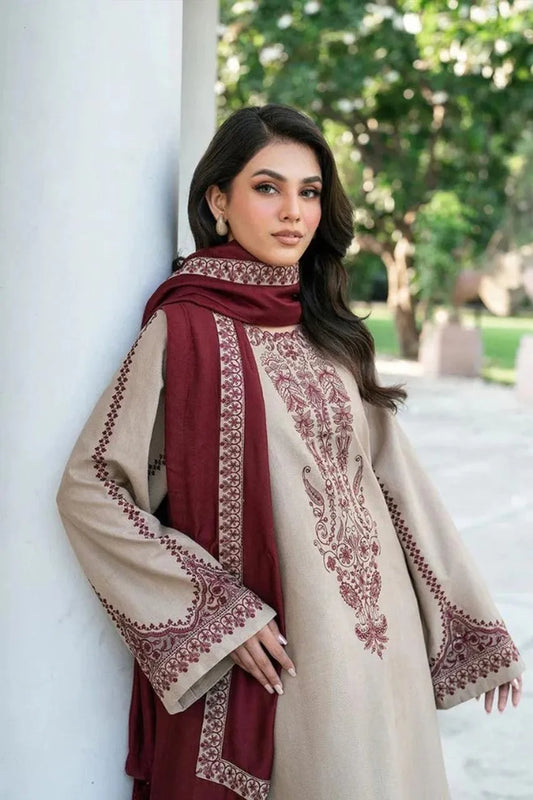3 piece embroidered suit